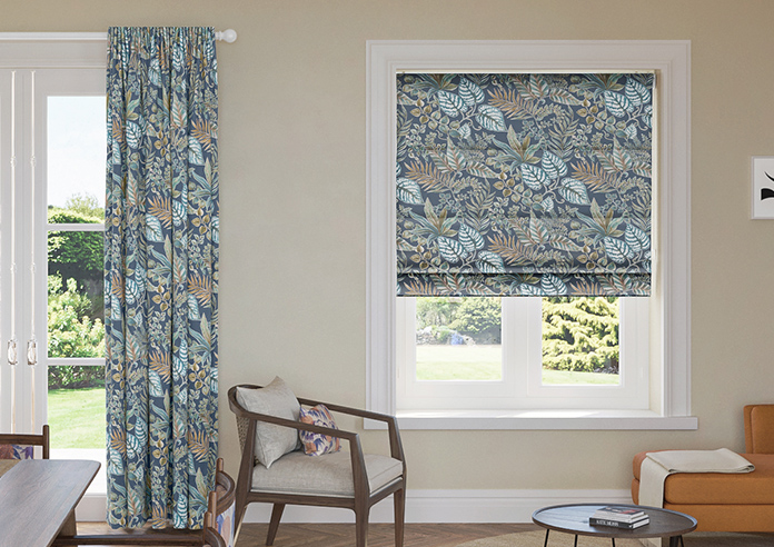 Paloma, Indigo - Motorised Roman Blind - Image 3